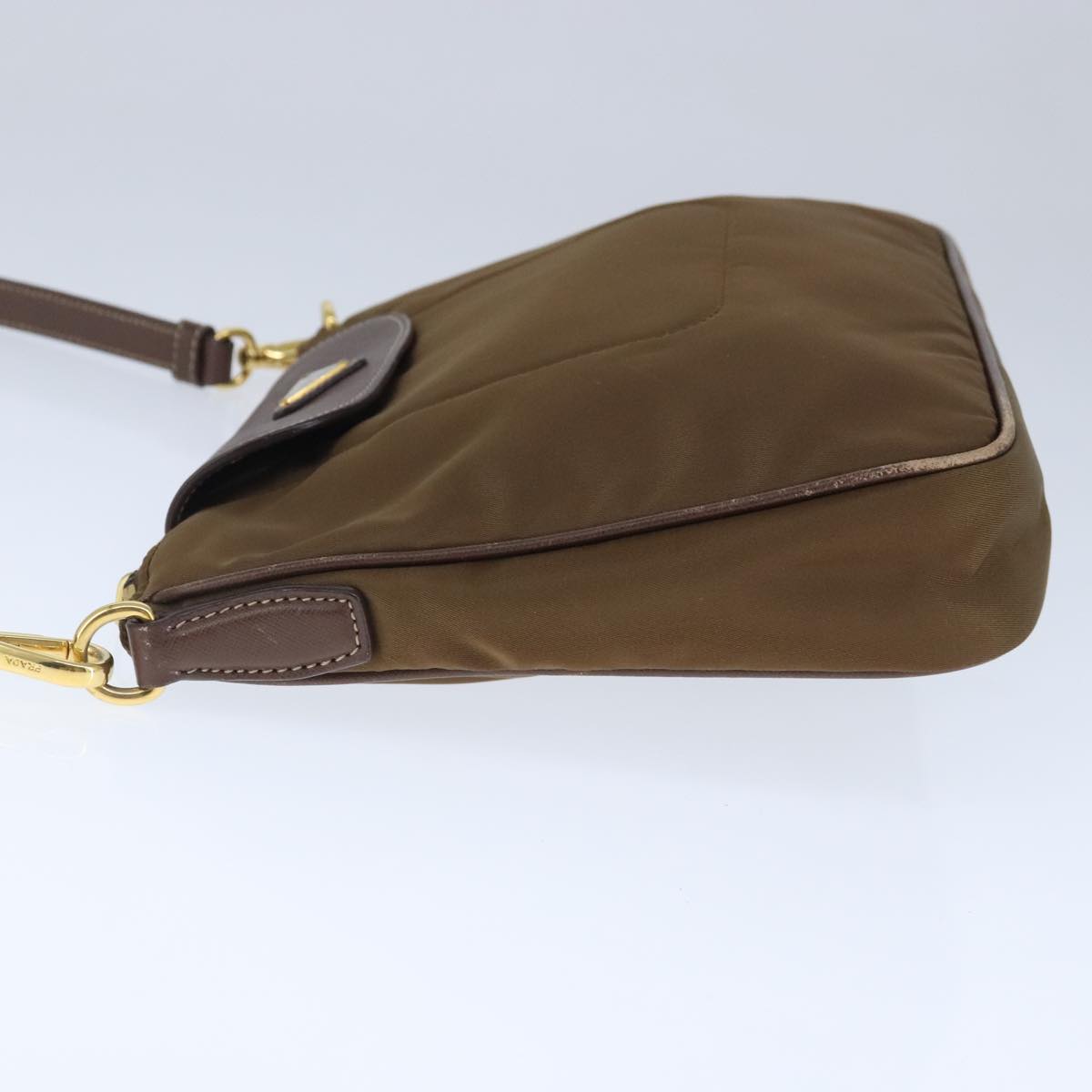 PRADA Shoulder Bag Nylon Brown Auth 99711