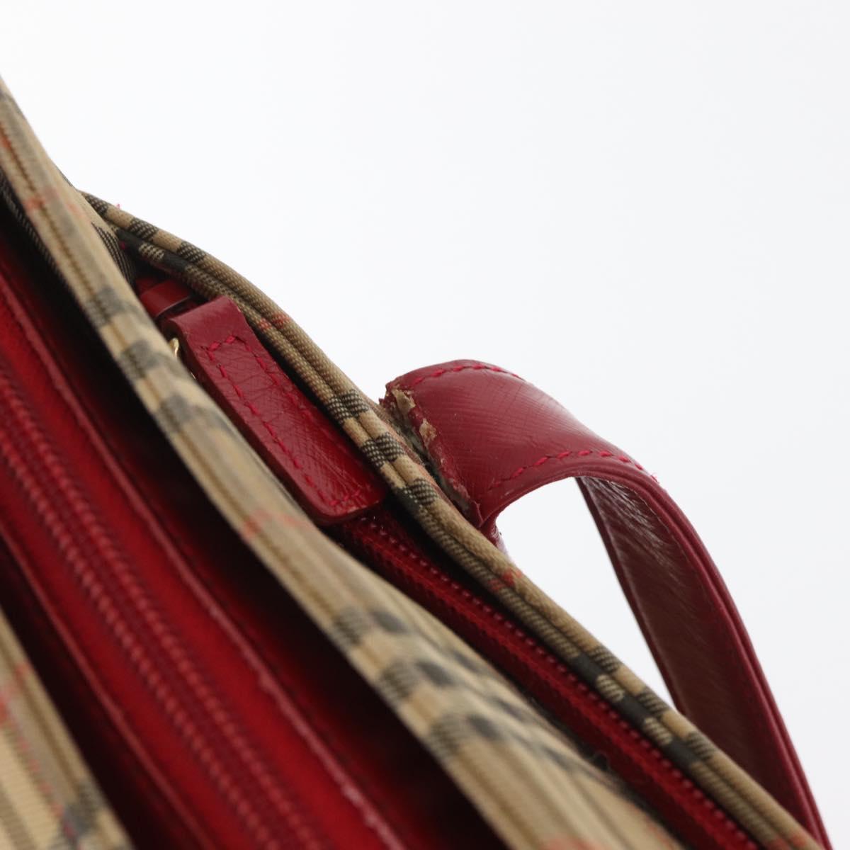 BURBERRY Nova Check Tote Bag Canvas Beige Auth 99727