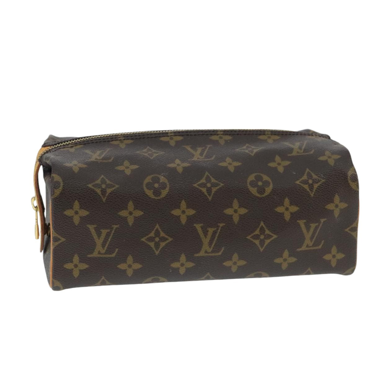 LOUIS VUITTON Monogram Trousse Patte Pression Cosmetic Pouch M47636 Auth 99730