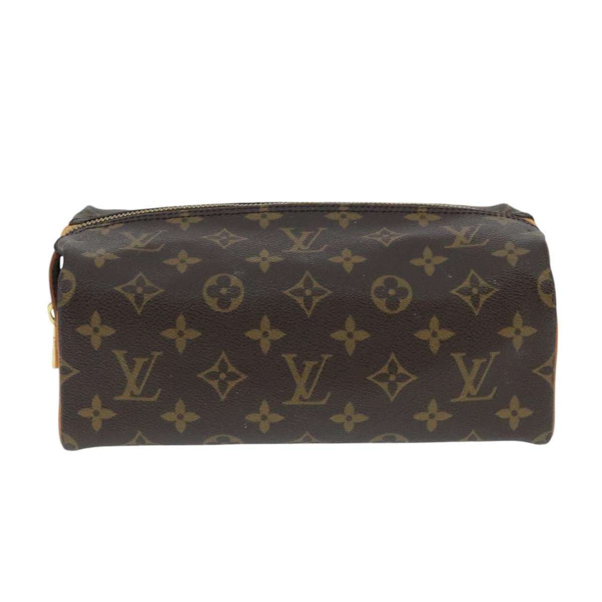 LOUIS VUITTON Monogram Trousse Patte Pression Cosmetic Pouch M47636 Auth 99730