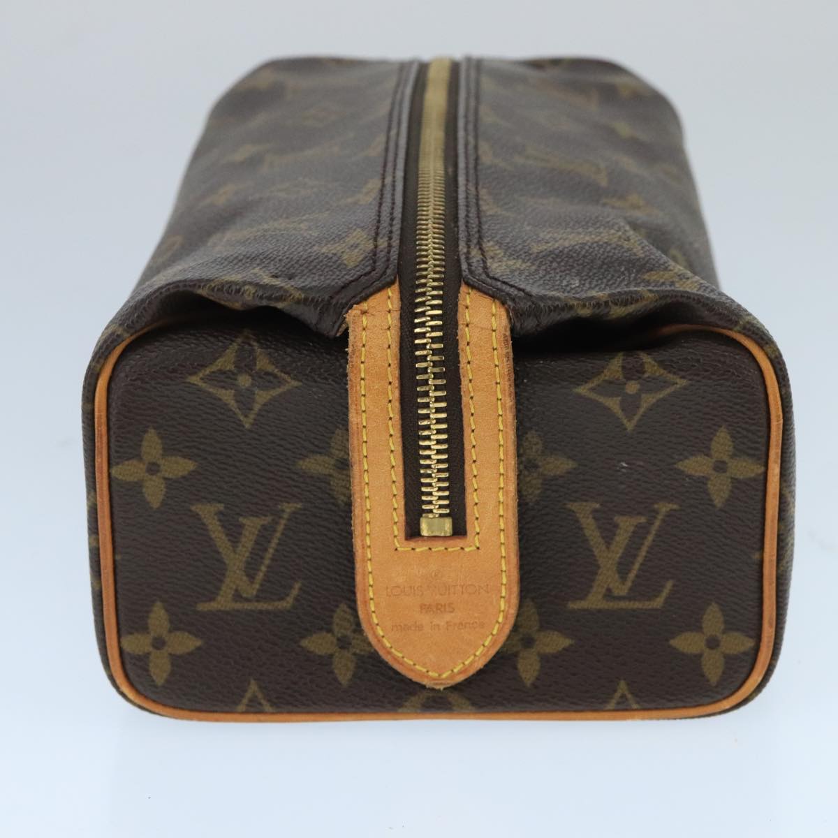 LOUIS VUITTON Monogram Trousse Patte Pression Cosmetic Pouch M47636 Auth 99730