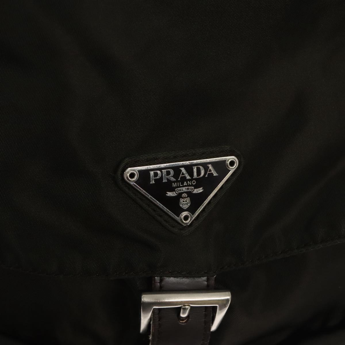 PRADA Backpack Nylon Khaki Auth 99752