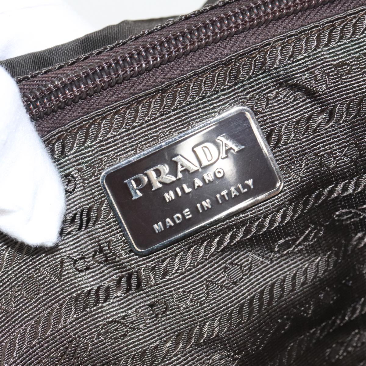 PRADA Backpack Nylon Khaki Auth 99752