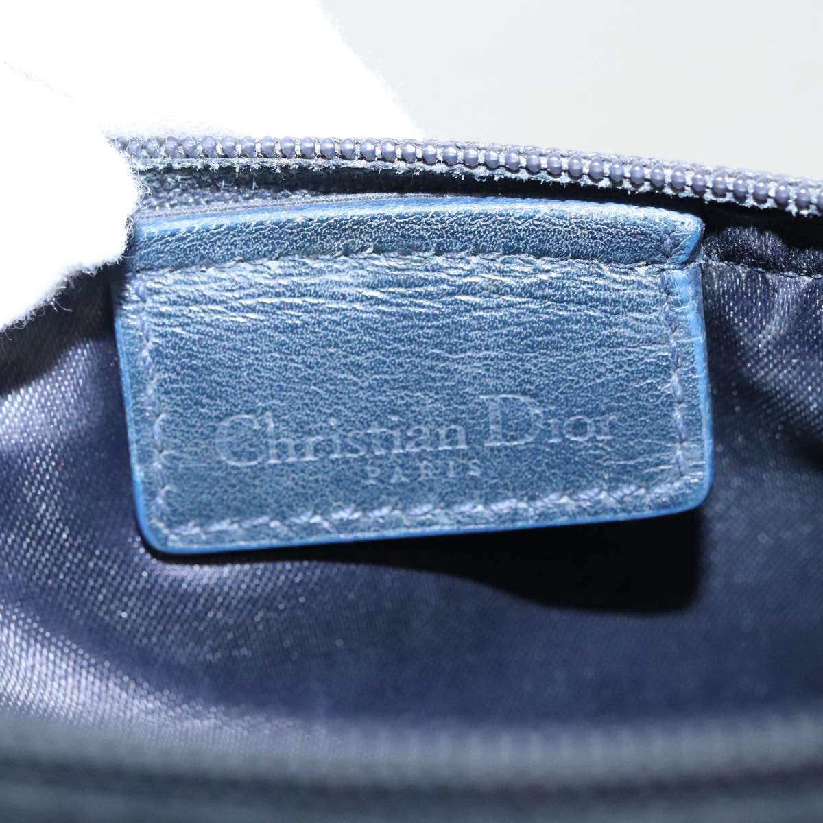 Christian Dior Trotter Canvas Pouch Navy Auth 99769