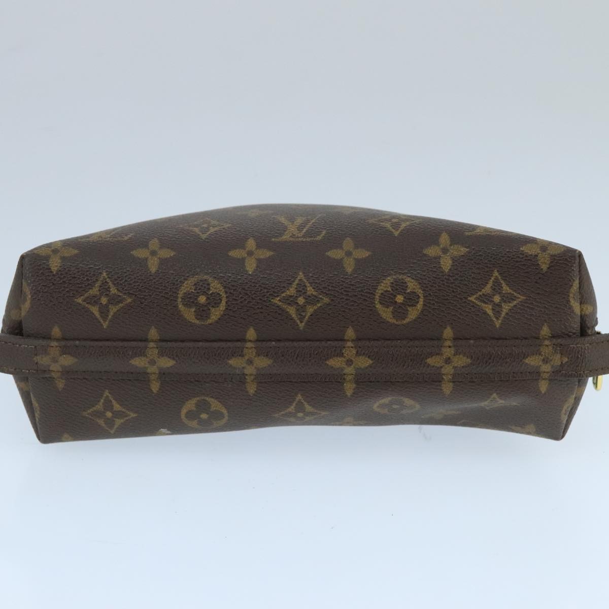 LOUIS VUITTON Monogram Trousse Demi Ronde Cosmetic Pouch M47520 LV Auth 99780