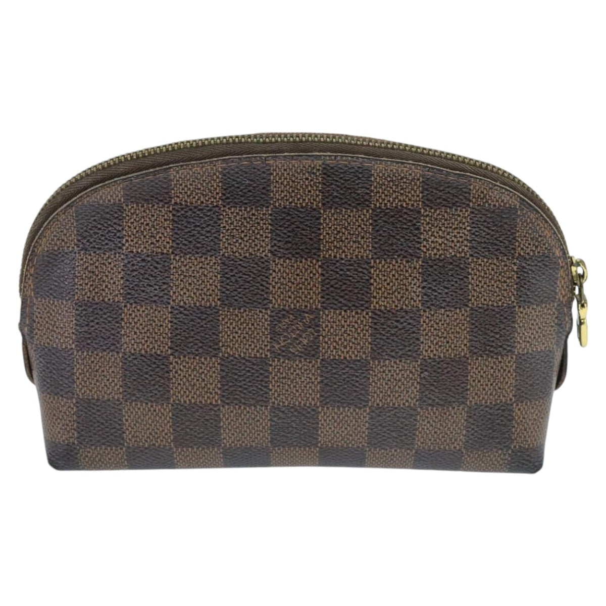 LOUIS VUITTON Damier Ebene Pochette Cosmetic PM Pouch N47516 LV Auth 99785