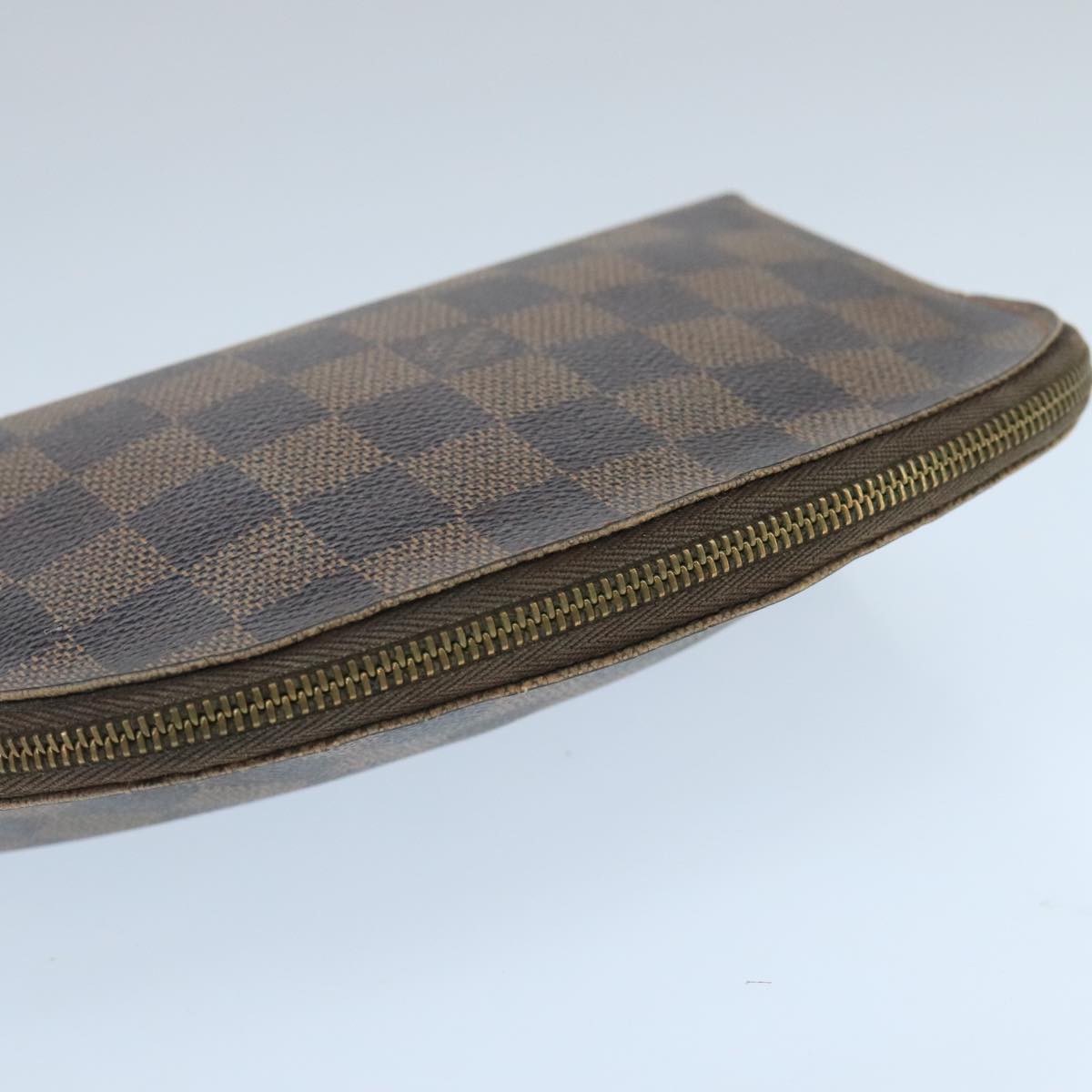 LOUIS VUITTON Damier Ebene Pochette Cosmetic PM Pouch N47516 LV Auth 99785