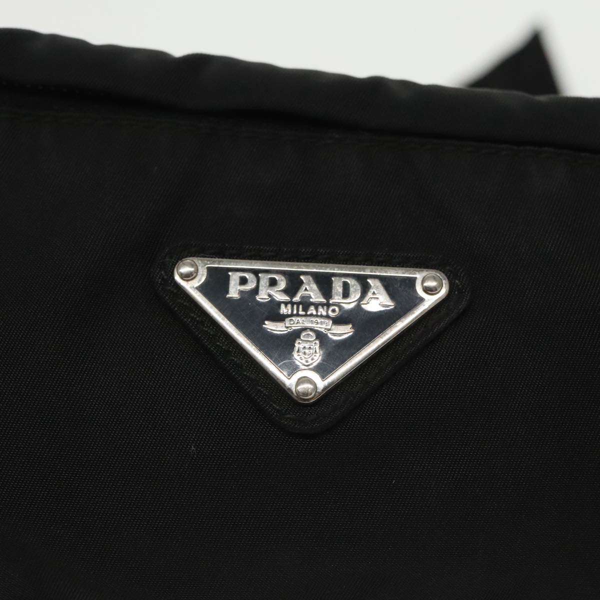 PRADA Waist bag Nylon Black Auth 99812