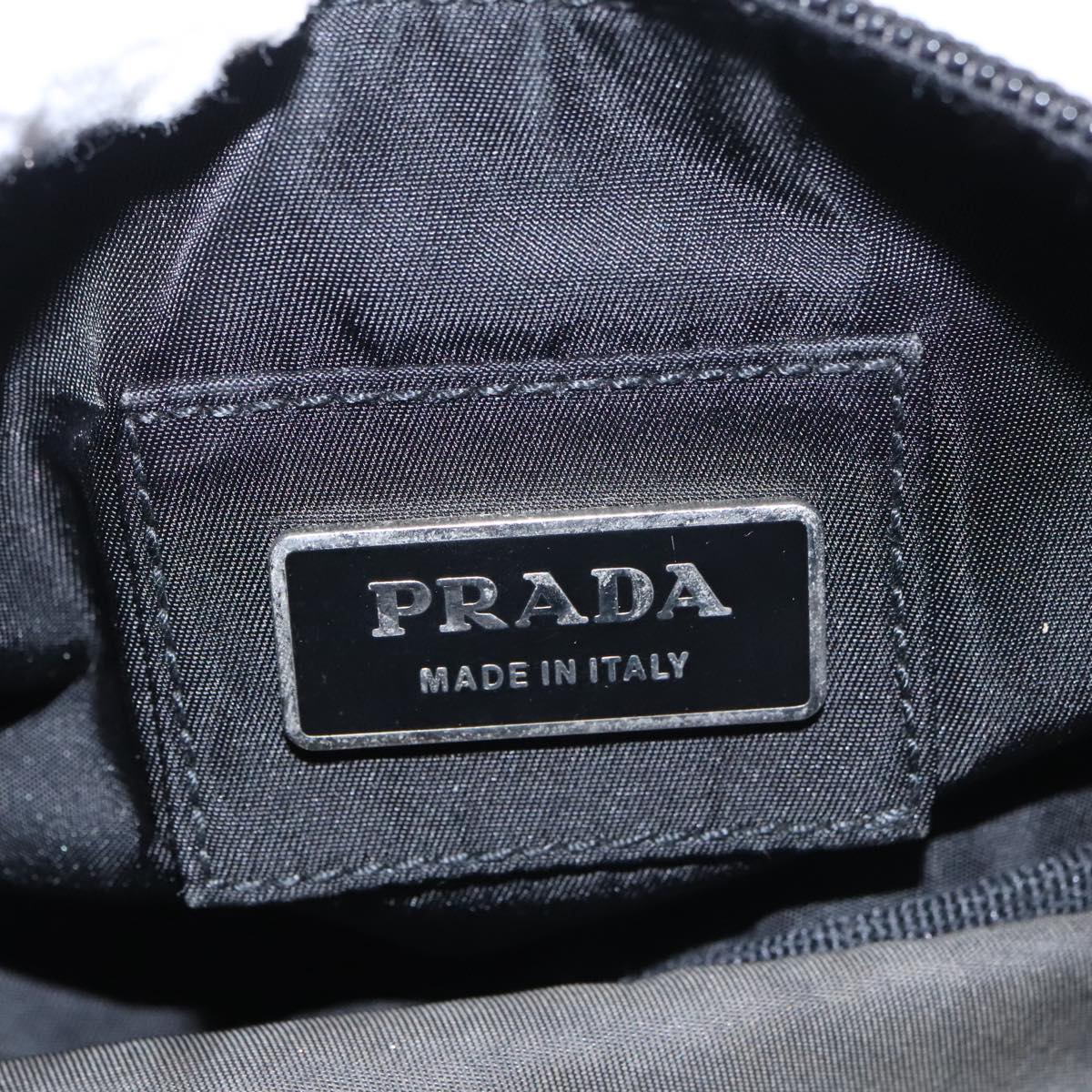 PRADA Waist bag Nylon Black Auth 99812