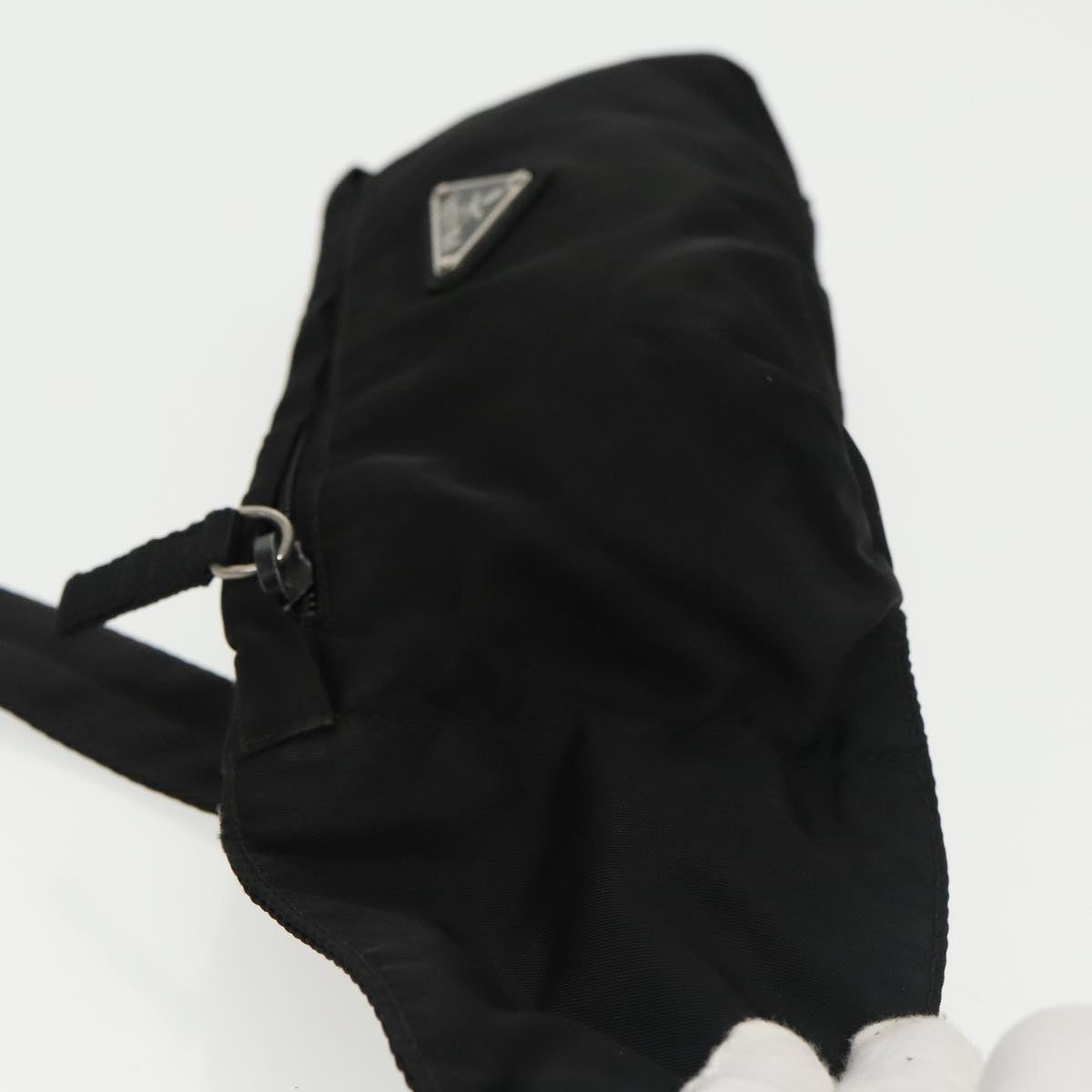 PRADA Waist bag Nylon Black Auth 99812