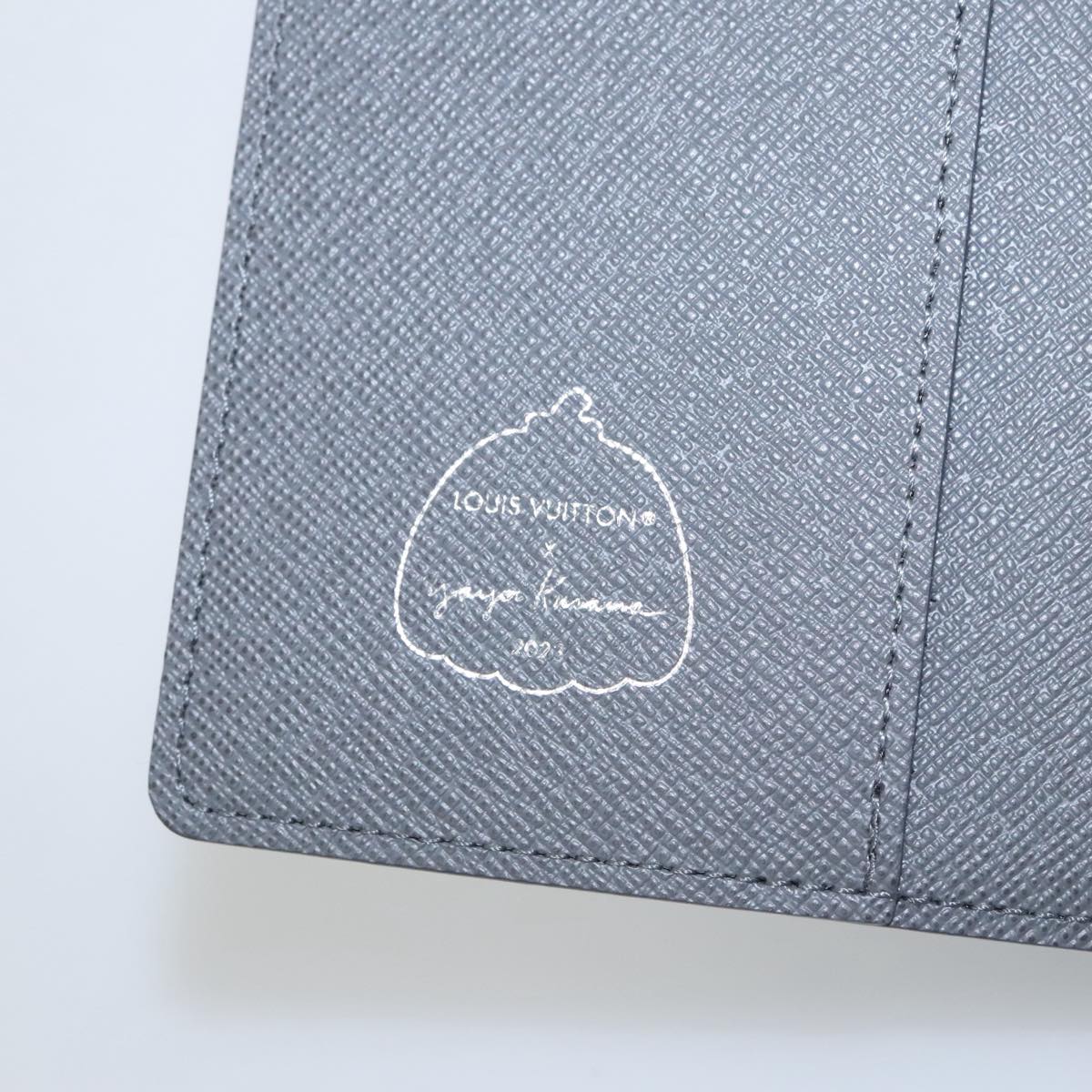LOUIS VUITTON Monogram Yayoi Kusama Quverture Carnet Note Cover Blue Auth 99815S