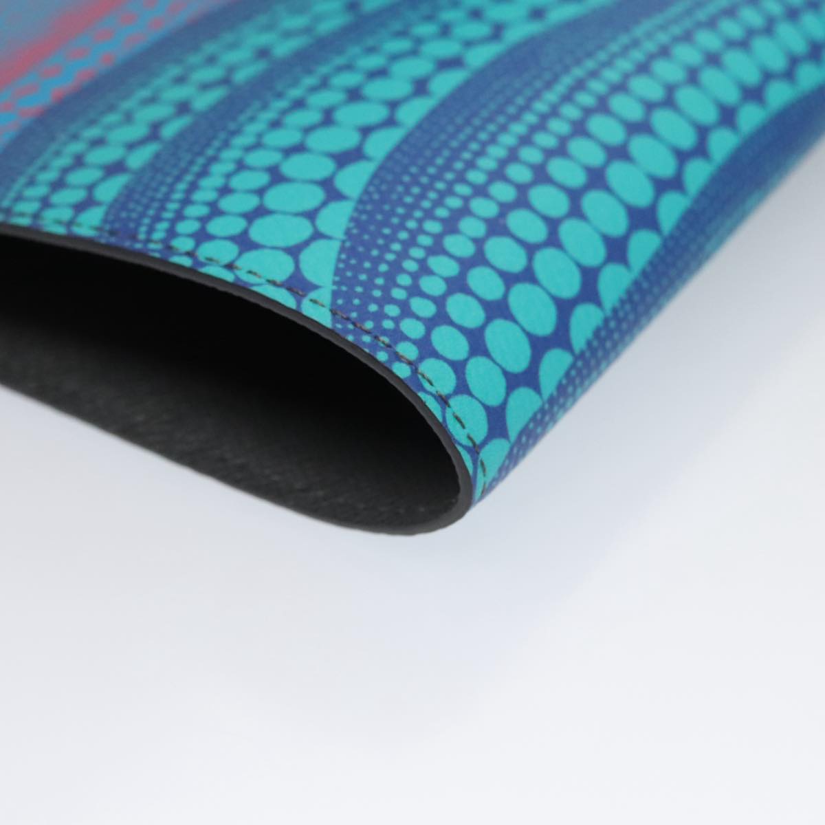 LOUIS VUITTON Monogram Yayoi Kusama Quverture Carnet Note Cover Blue Auth 99815S