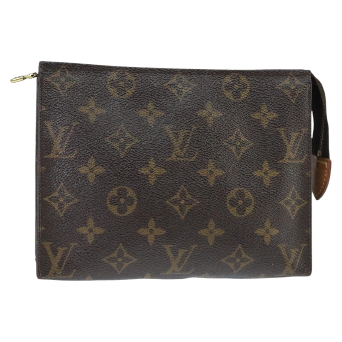 LOUIS VUITTON Monogram Poche Toilette 19 Pouch M47544 LV Auth 99818