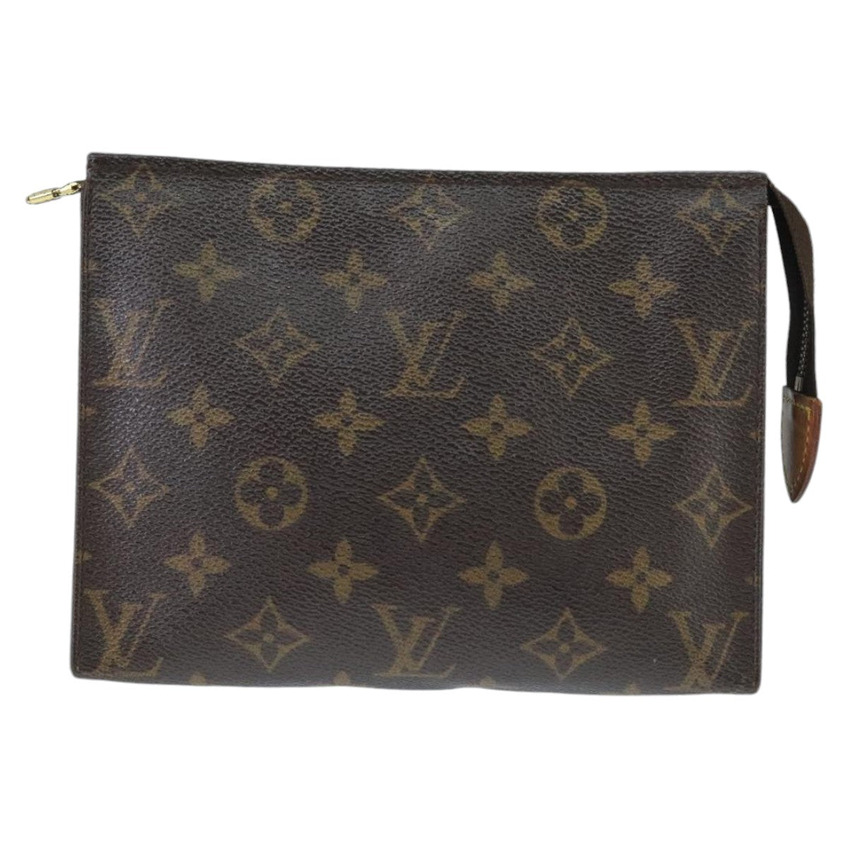 LOUIS VUITTON Monogram Poche Toilette 19 Pouch M47544 LV Auth 99818