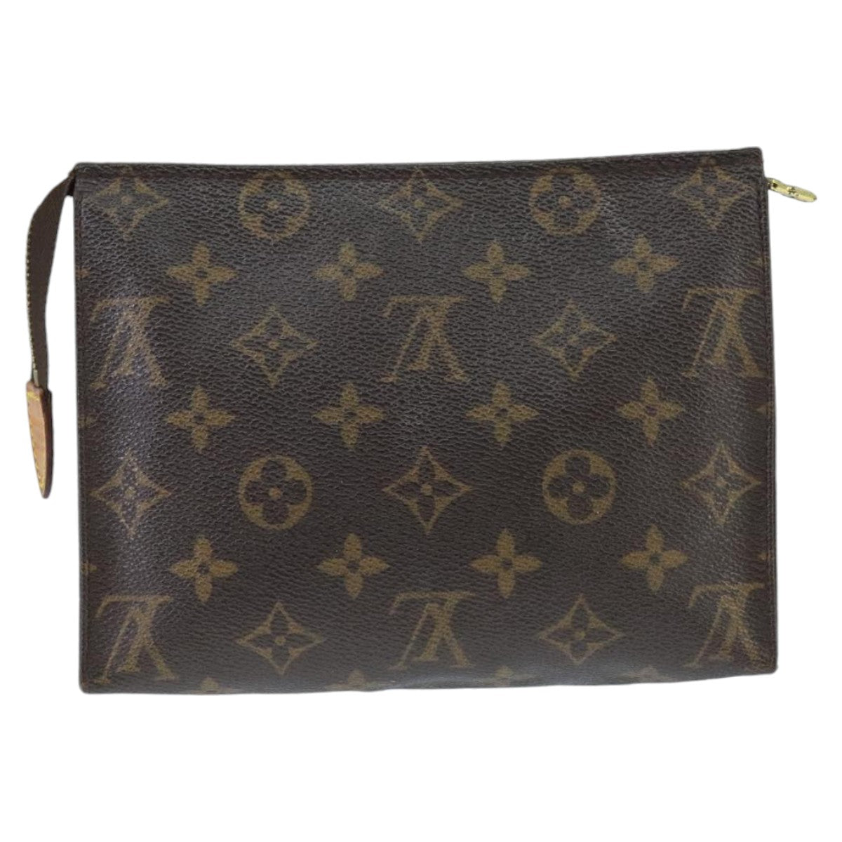 LOUIS VUITTON Monogram Poche Toilette 19 Pouch M47544 LV Auth 99818