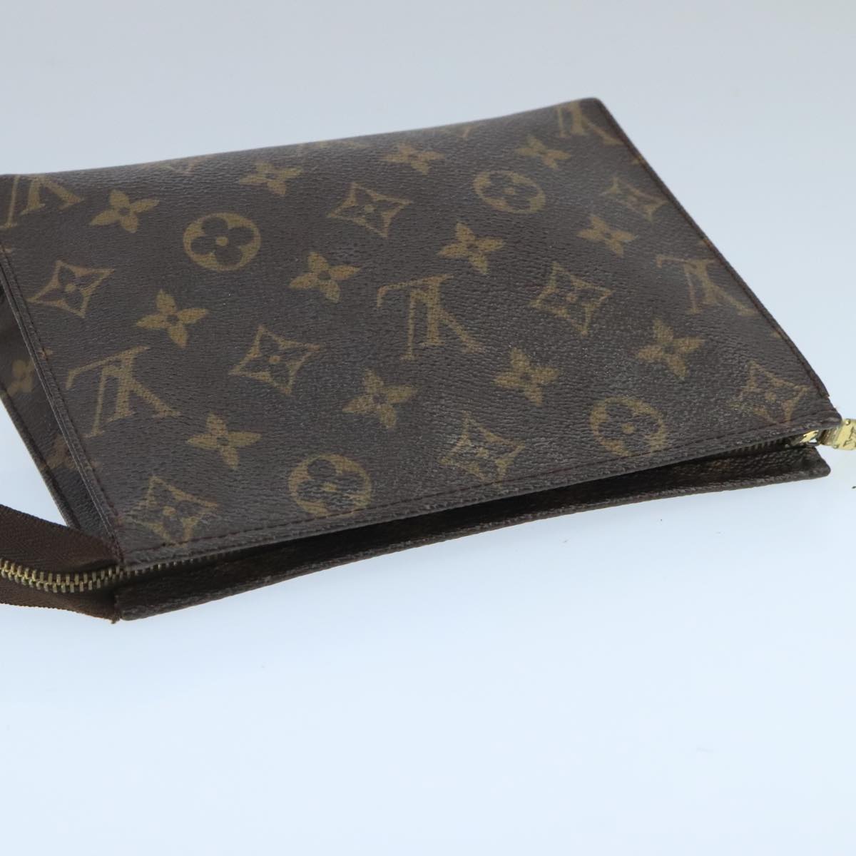 LOUIS VUITTON Monogram Poche Toilette 19 Pouch M47544 LV Auth 99818