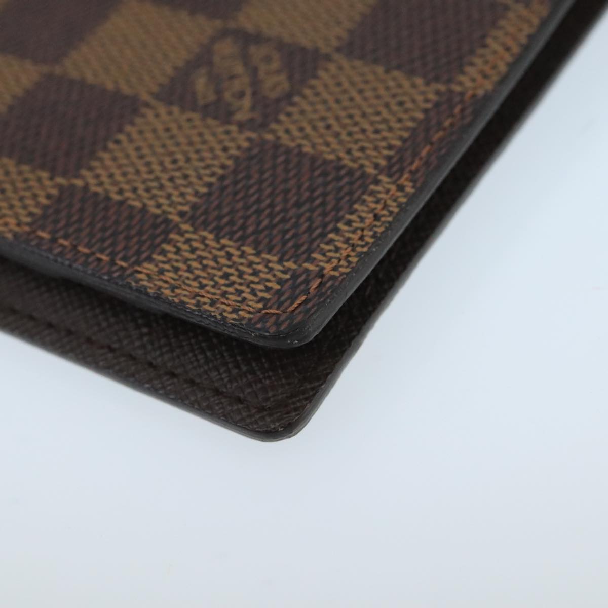 LOUIS VUITTON Damier Ebene Agenda GM Day Planner Cover R20107 LV Auth 99824