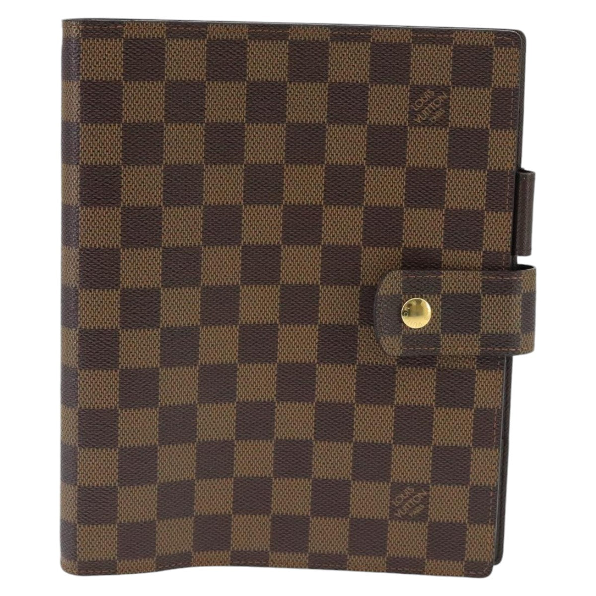 LOUIS VUITTON Damier Ebene Agenda GM Day Planner Cover R20107 LV Auth 99824