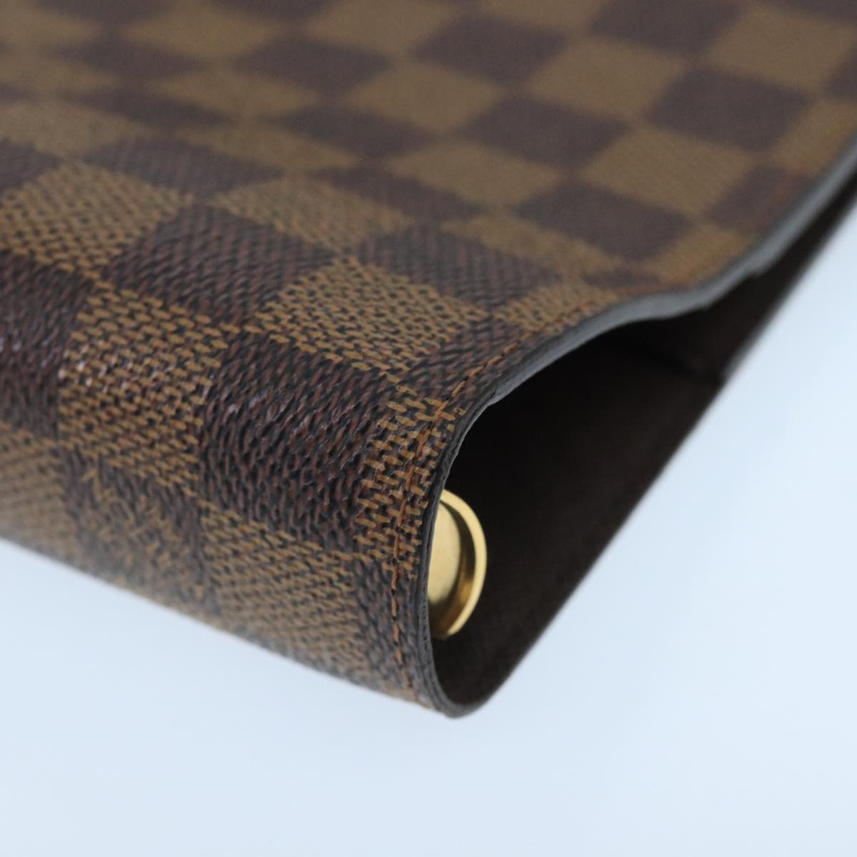 LOUIS VUITTON Damier Ebene Agenda GM Day Planner Cover R20107 LV Auth 99824