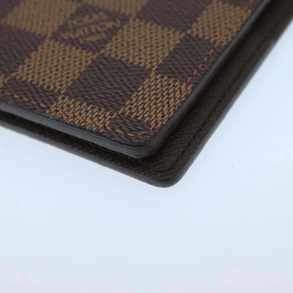 LOUIS VUITTON Damier Ebene Agenda GM Day Planner Cover R20107 LV Auth 99824