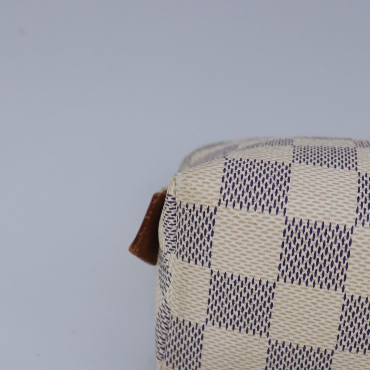 LOUIS VUITTON Damier Azur Pochette Cosmetic PM Pouch N60024 LV Auth 99829