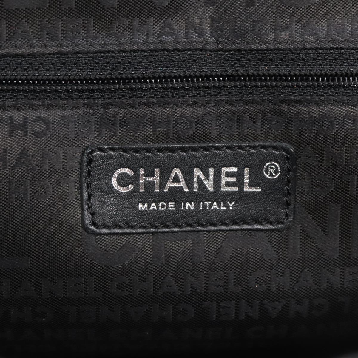 CHANEL Camelia Chain Shoulder Bag Canvas Purple CC Auth 99854SAV
