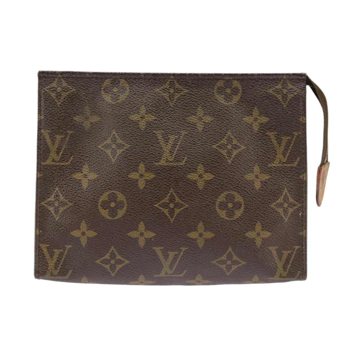 LOUIS VUITTON Monogram Poche Toilette 19 Pouch M47544 LV Auth 99899