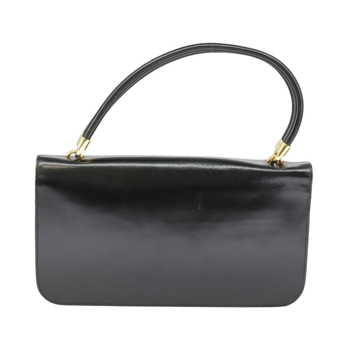 Christian Dior Hand Bag Leather Black Auth 99934