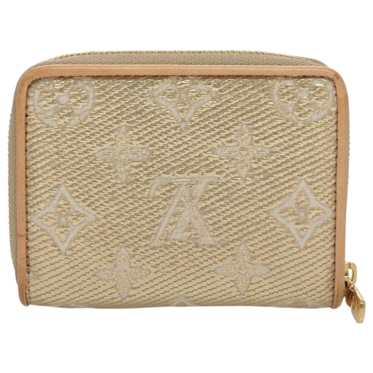 LOUIS VUITTON Monogram Laminated Jacquard Zippy Coin Purse M82483 Auth 99940A