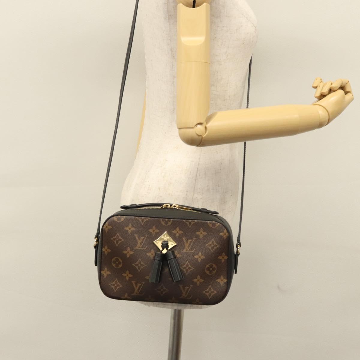 LOUIS VUITTON Monogram Saintonge Shoulder Bag Black M43555 LV Auth 99976SA