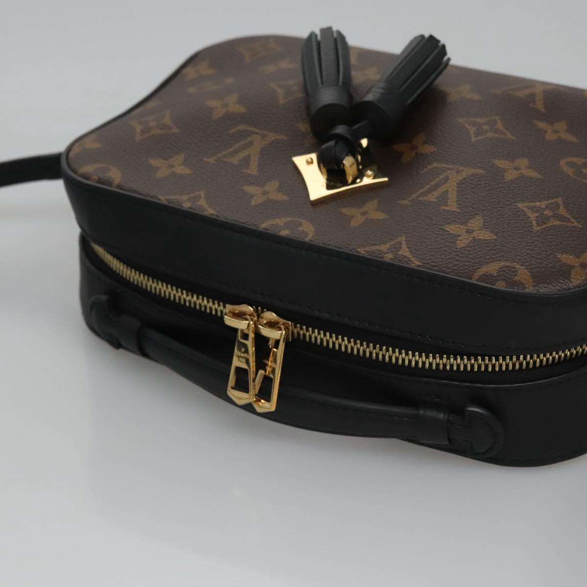 LOUIS VUITTON Monogram Saintonge Shoulder Bag Black M43555 LV Auth 99976SA