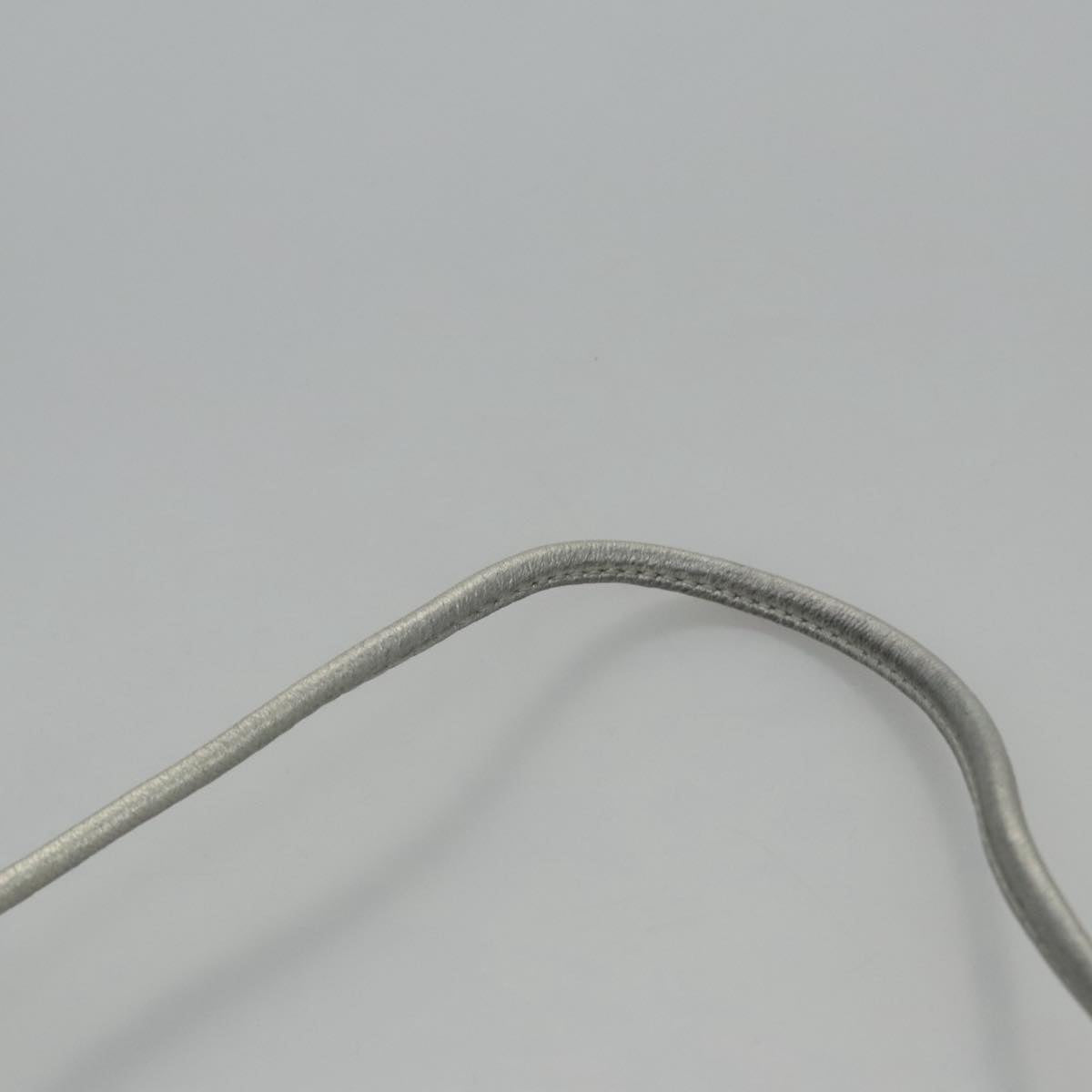 LOEWE Fringe Shoulder Bag Leather Silver tone Auth 99979