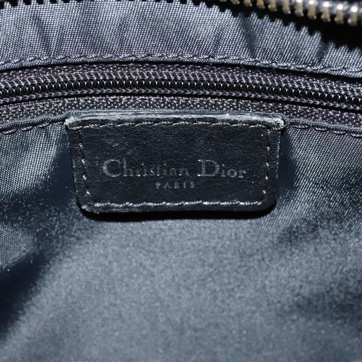 Christian Dior Trotter Canvas Shoulder Bag Black Auth 99984