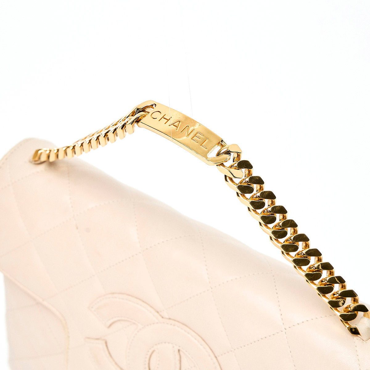 CHANEL Matelasse 1980?1990 Handbag Pink Lamb Skin Auth