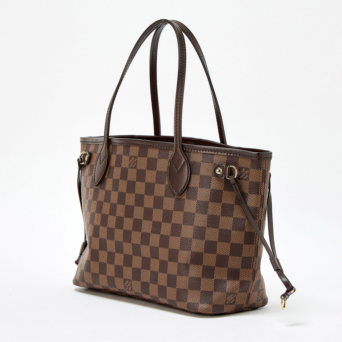 LOUIS VUITTON Neverfull Tote Bag Brown Gold PVC Leather Auth