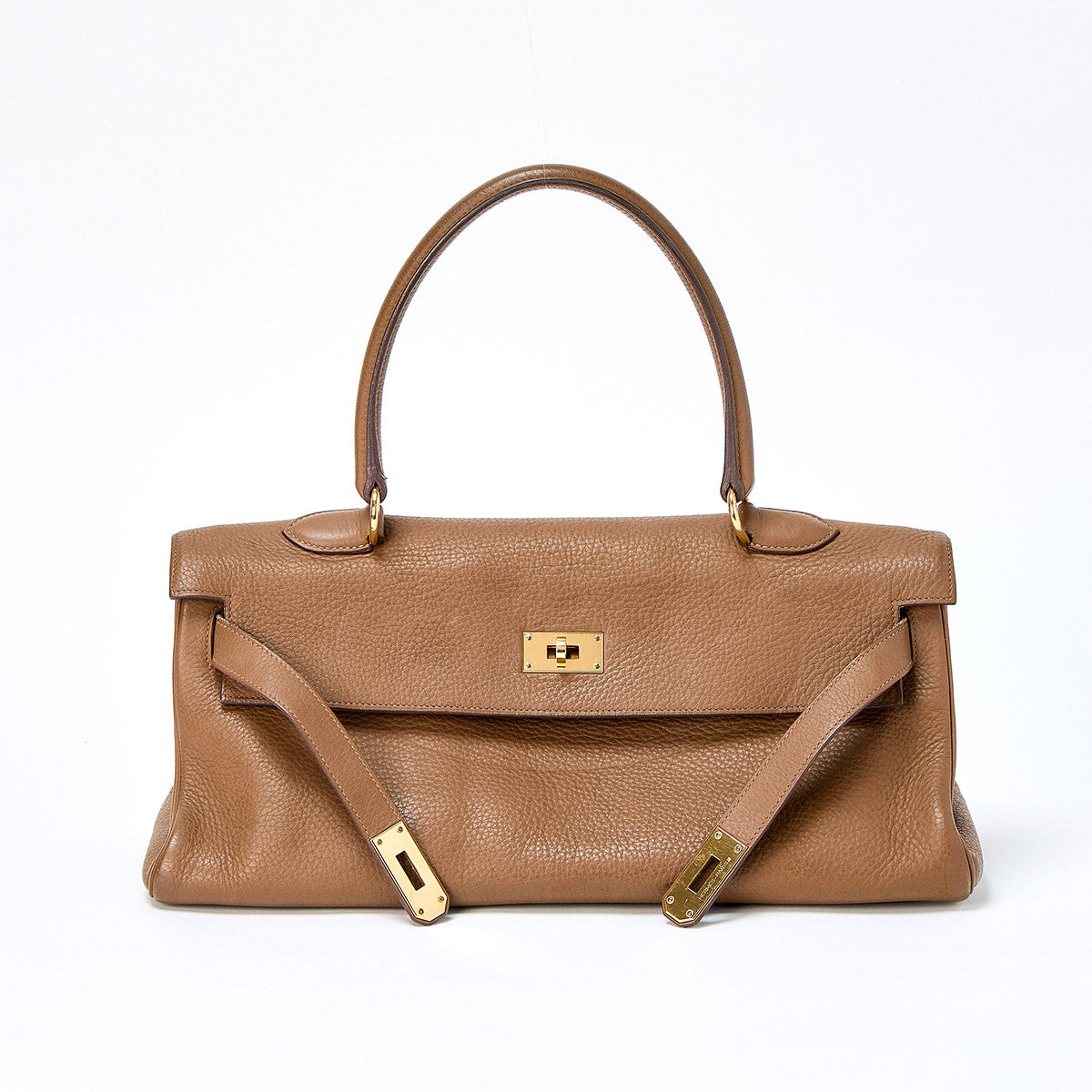 HERMES Kelly Shoulder Kelly 2009 M Hand Bag Arzan Gold Taurillon Clemence Auth