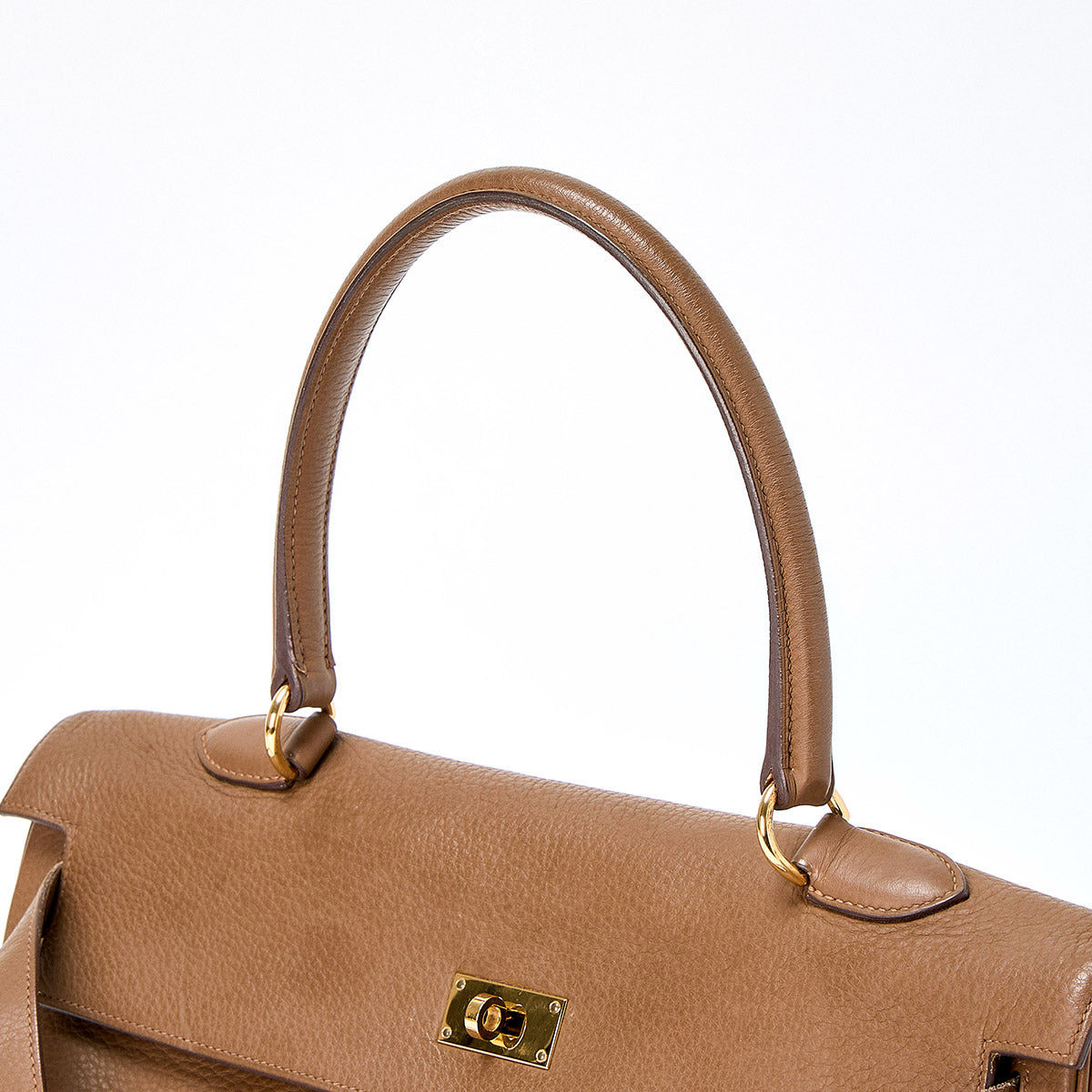 HERMES Kelly Shoulder Kelly 2009 M Hand Bag Arzan Gold Taurillon Clemence Auth