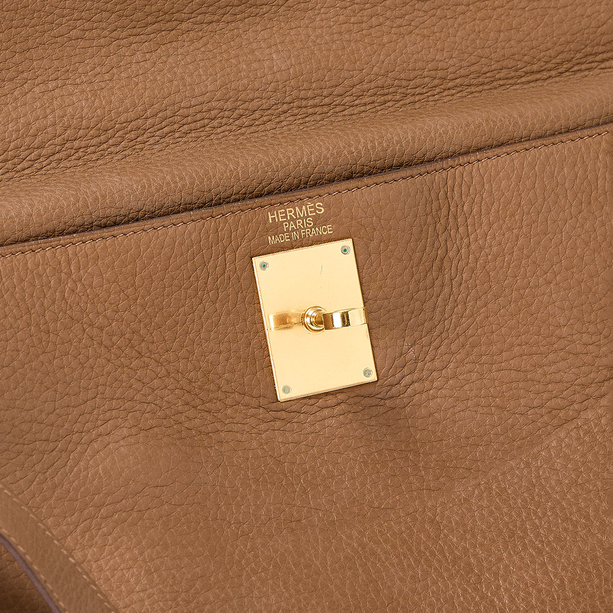 HERMES Kelly Shoulder Kelly 2009 M Hand Bag Arzan Gold Taurillon Clemence Auth