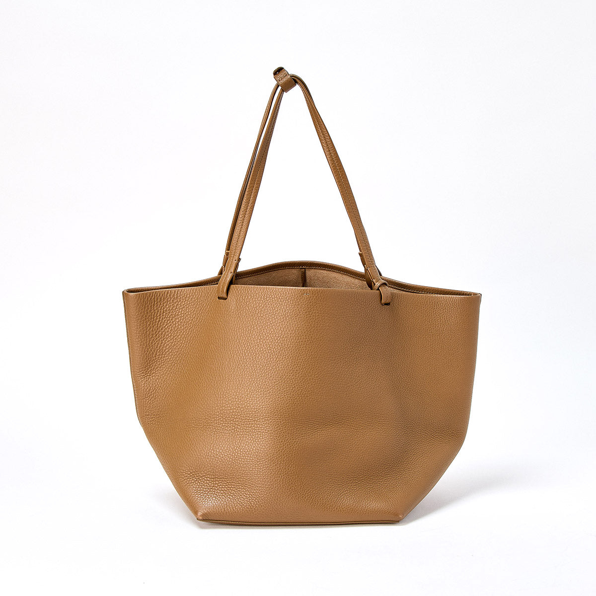 THE ROW Park Tote Three Tote Bag in Brown Grained Leather Auth