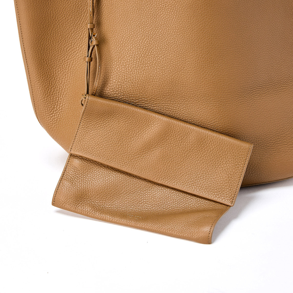 THE ROW Park Tote Three Tote Bag in Brown Grained Leather Auth