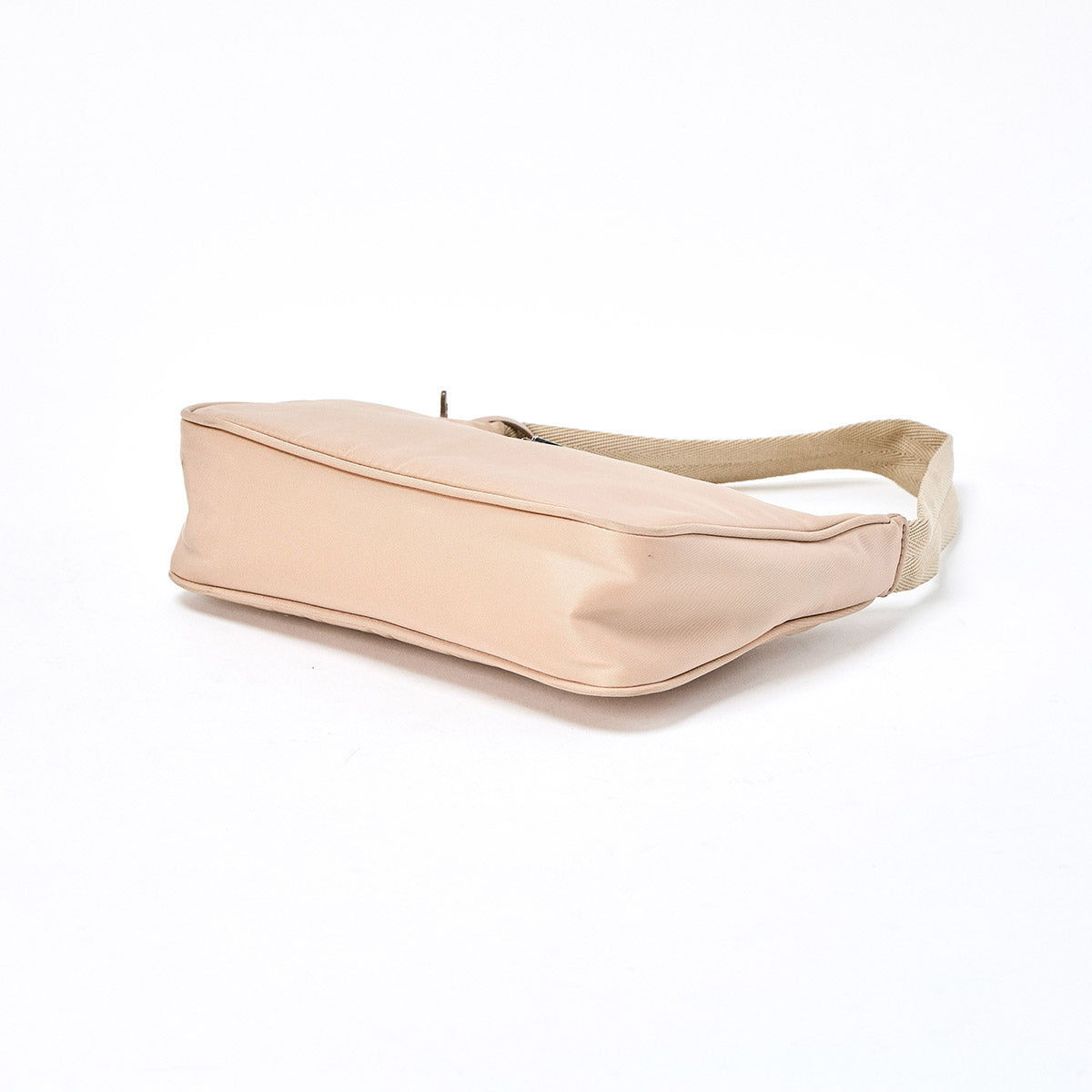 PRADA RE-NYLON Hand Bag Re-Edition2000 Neutral Silver Tessuto Auth