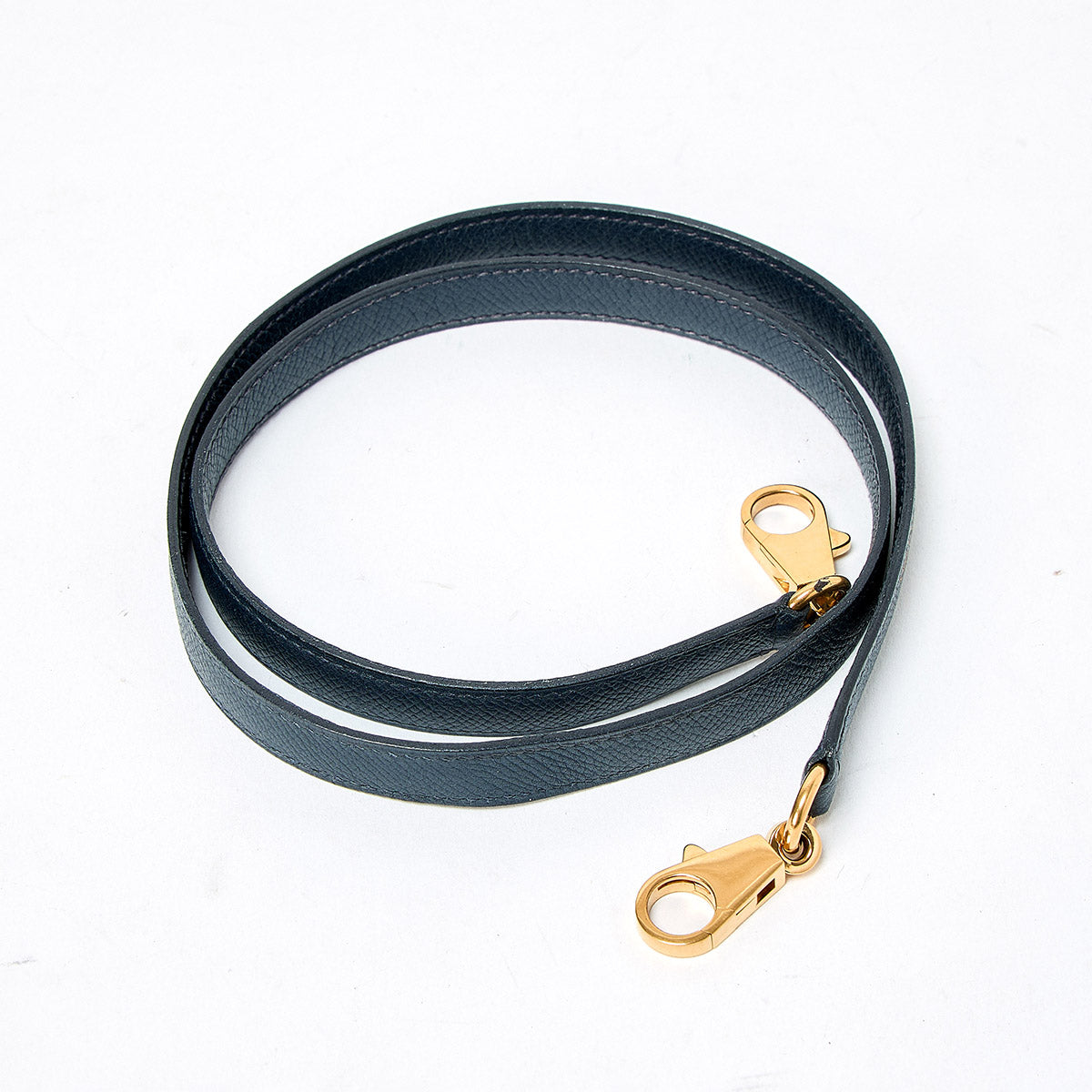 HERMES Bolide 31 1997 笆｡A Hand Bag Navy Gold Courchevel Auth