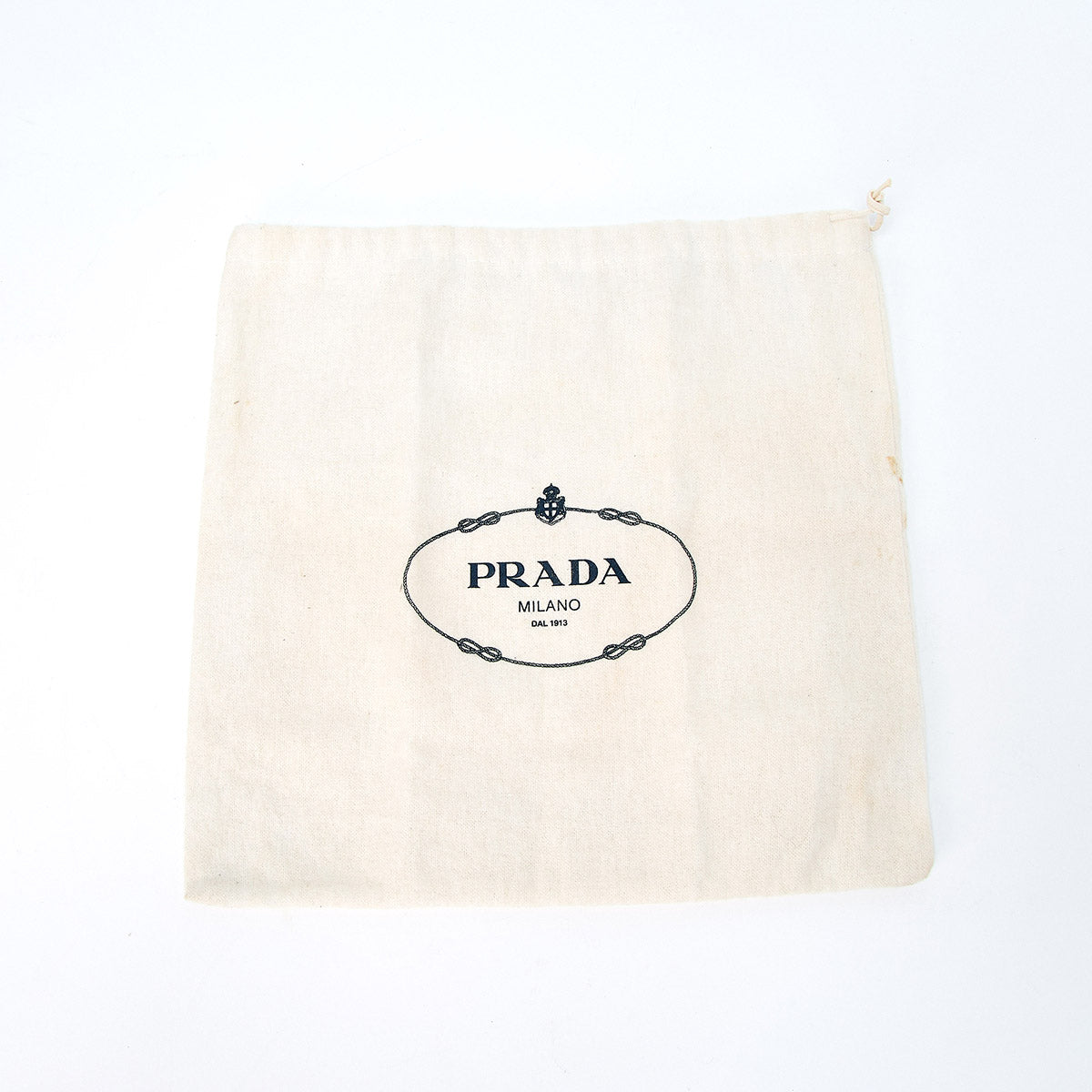 PRADA Triangle Hand Bag Black Silver Tessuto Auth