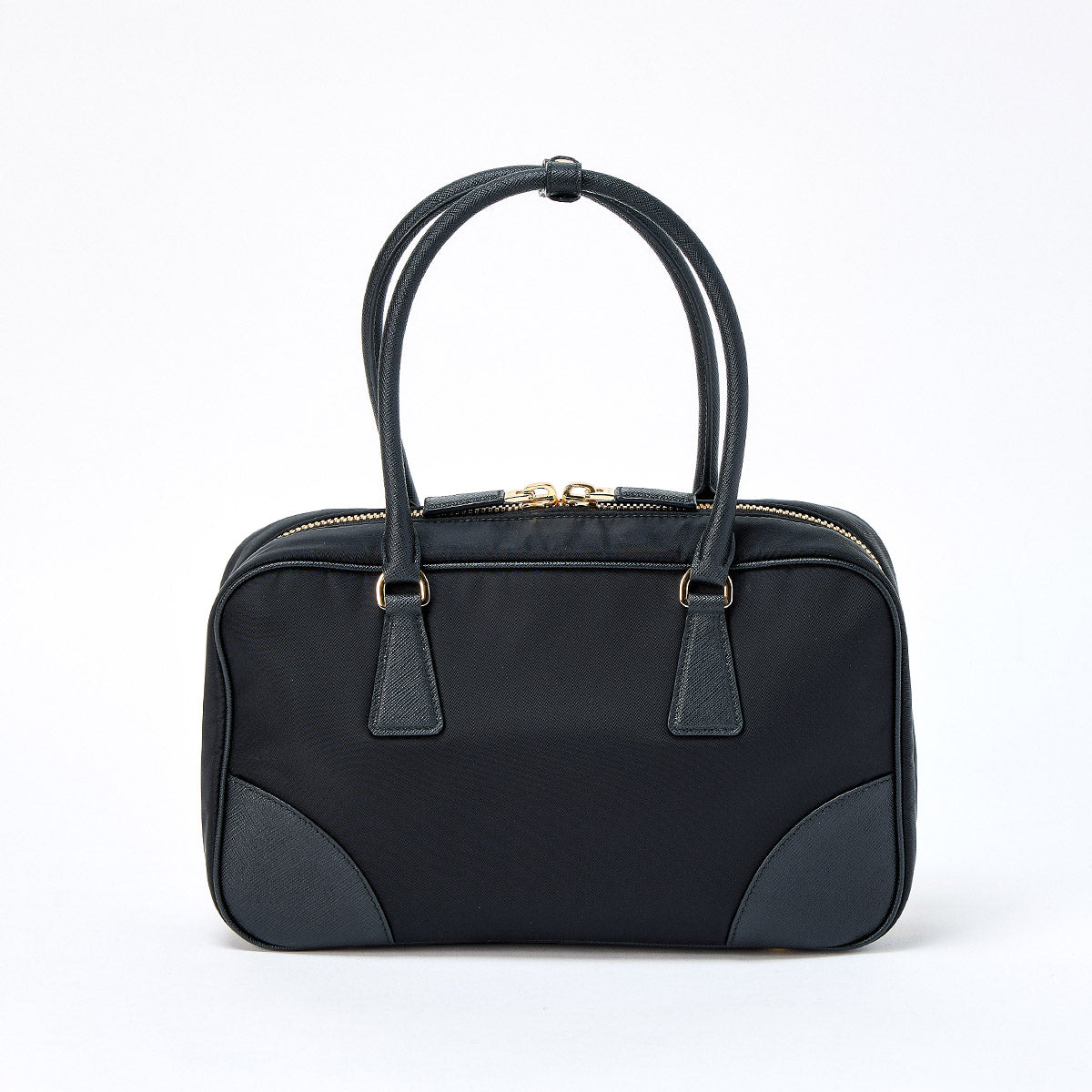 PRADA RE-NYLON Re-Edition 1978 Hand Bag Black Gold Tessuto Auth