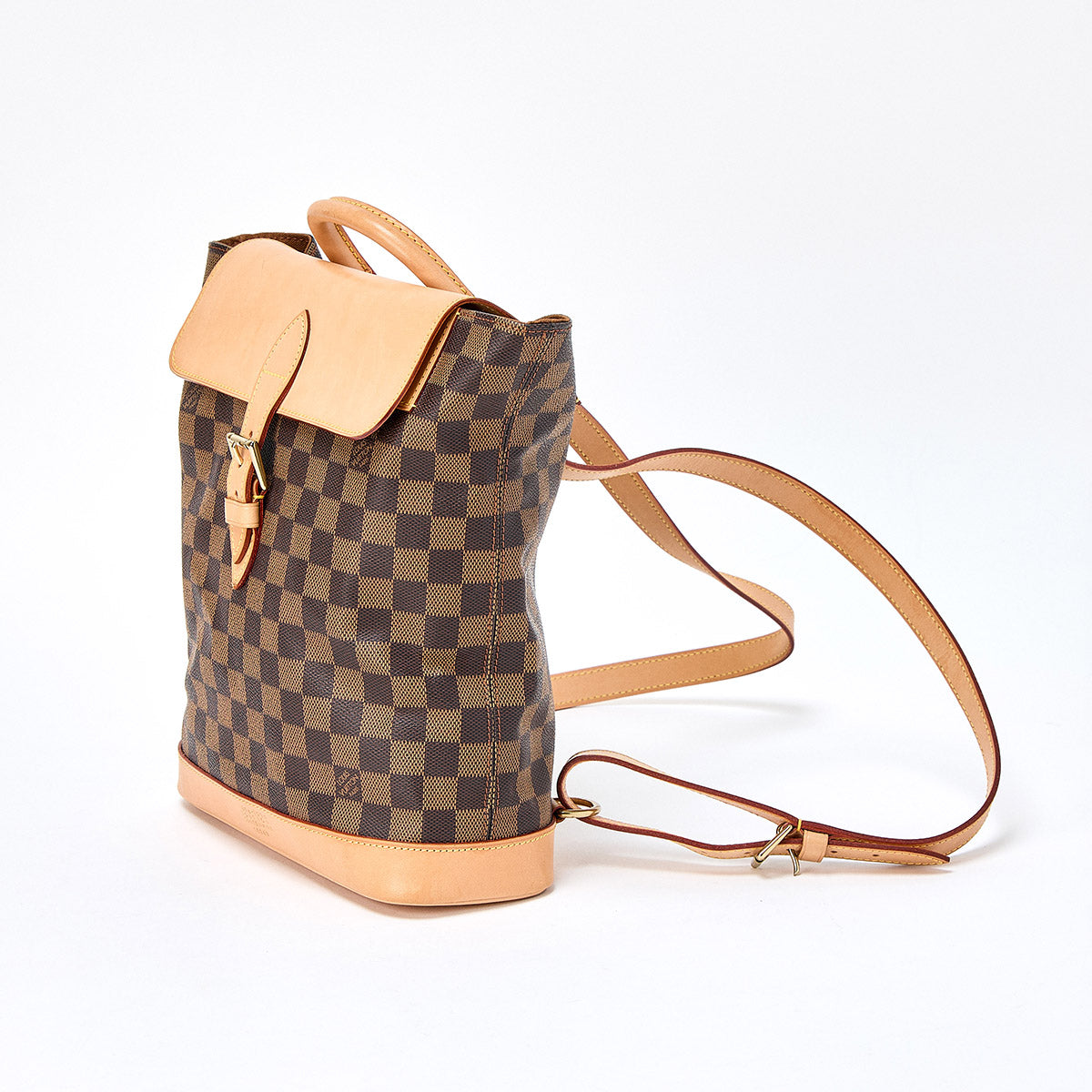 LOUIS VUITTON Harlequin Damier Backpack 100th Anniversary Limited Edition Brown Beige Gold PVC