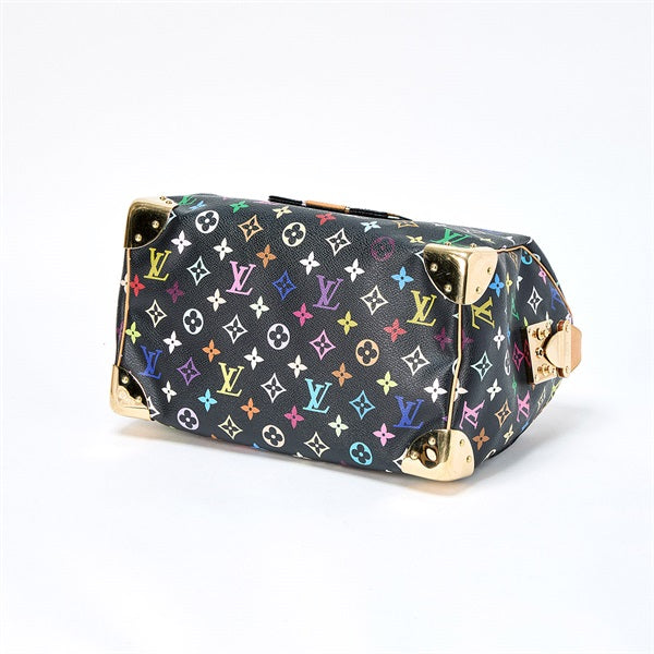 LOUIS VUITTON Speedy Monogram Multicolor 30 Hand Bag Multicolor Black Gold PVC Auth