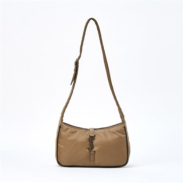 SAINT LAURENT Shoulder Bag 733294 Khaki Green Matte Gold Tessuto Auth