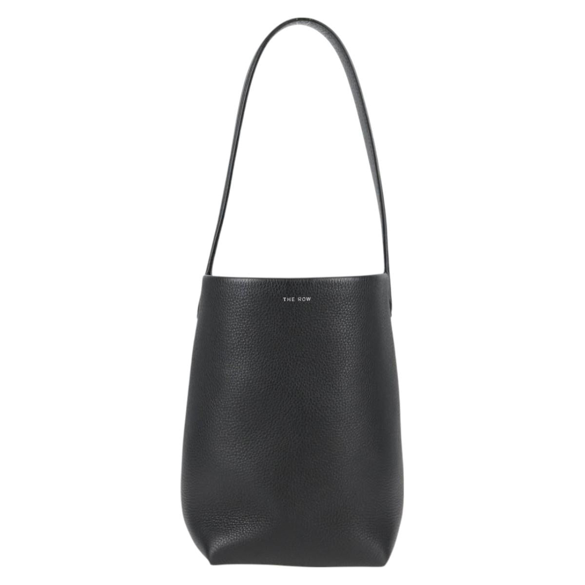 THE ROW Park Tote Small Shoulder Bag in Black Leather