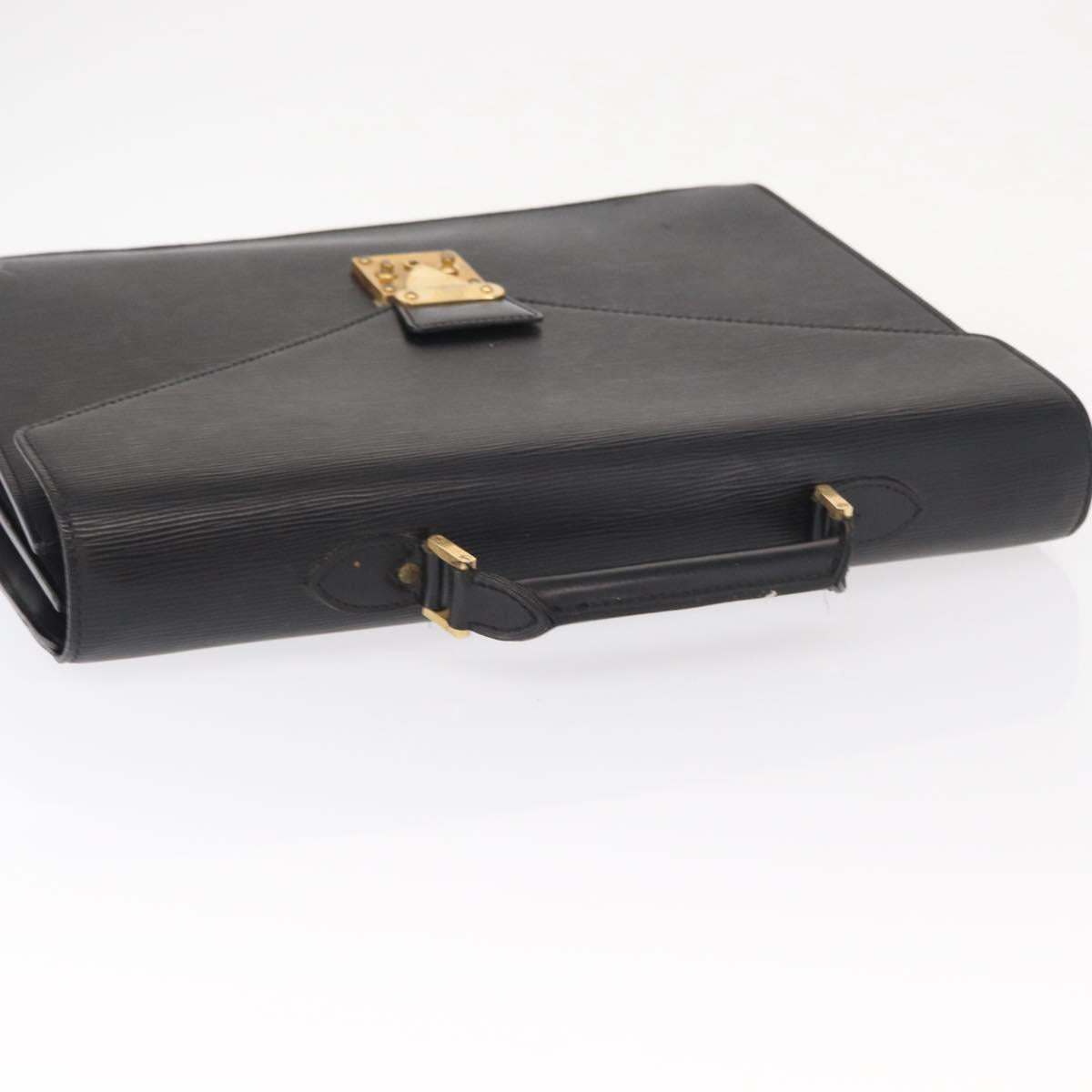LOUIS VUITTON Epi Serviette Ambassador Business Bag Black M54412 LV Auth BA8580
