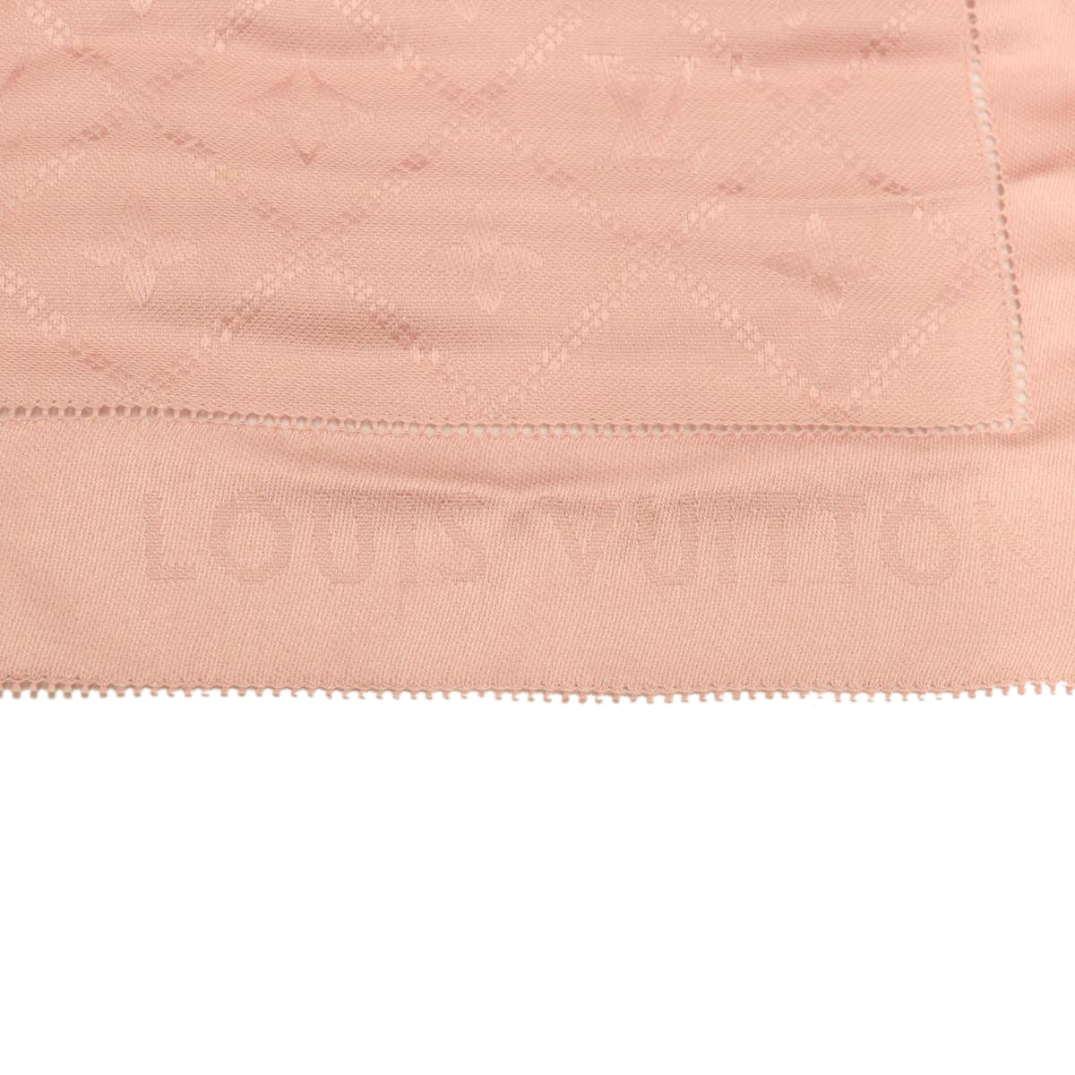 LOUIS VUITTON Monogram Scarf Silk Pink LV Auth ac1792